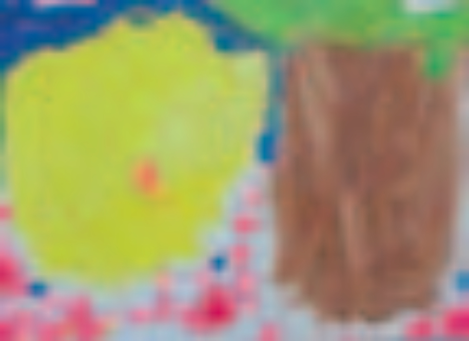 Child's painting of trees