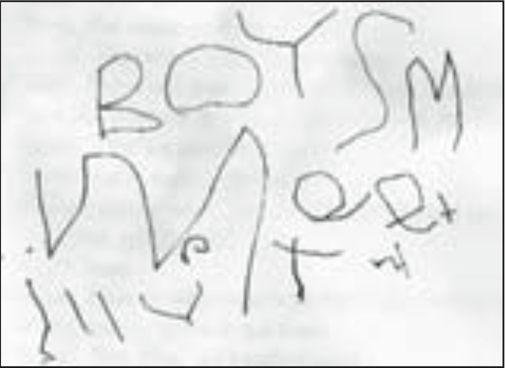 Child's written note