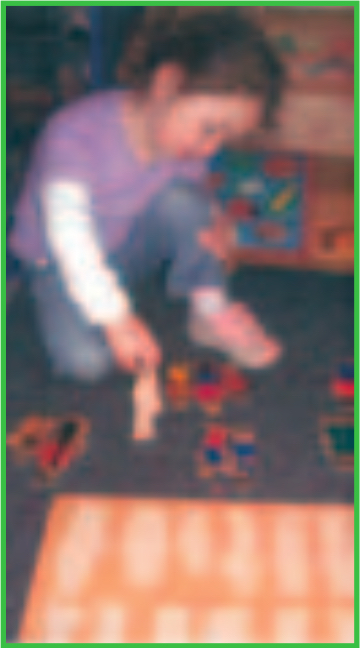 Child doing a puzzle