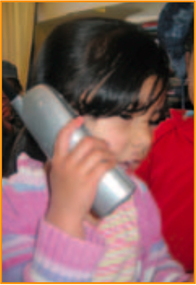 Child using a cell-phone