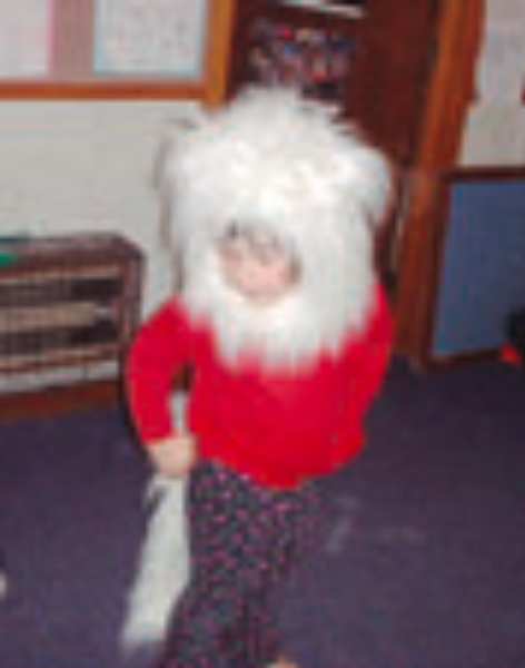 Child dressed up as a cat