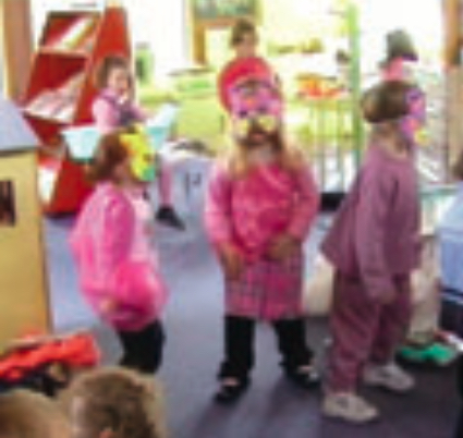 Chidren dressed as cats