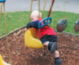 Infant on a swing