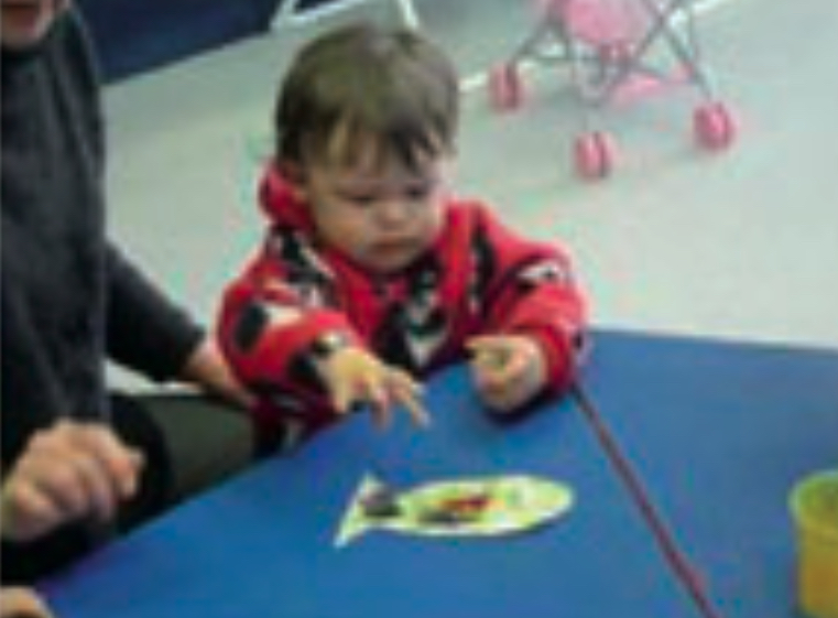 Child using play-dough