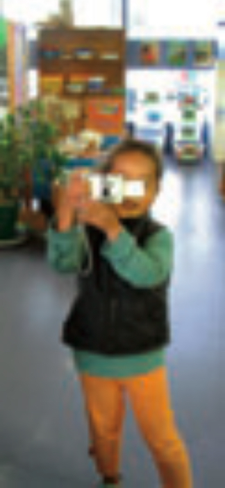 Child using camera