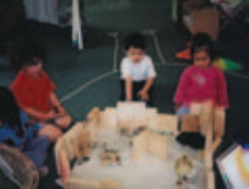 Children building animal house